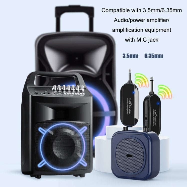 1 for 2 6.35mm Interface Wireless Head-Mounted Condenser Microphone Anti-Howling Loudspeaker