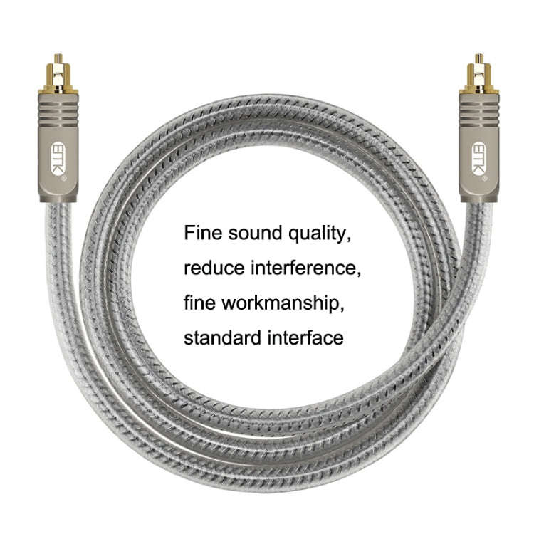 EMK YL/B Audio Digital Optical Fiber Cable Square To Square Audio Connection Cable, Length: 1.5m(...