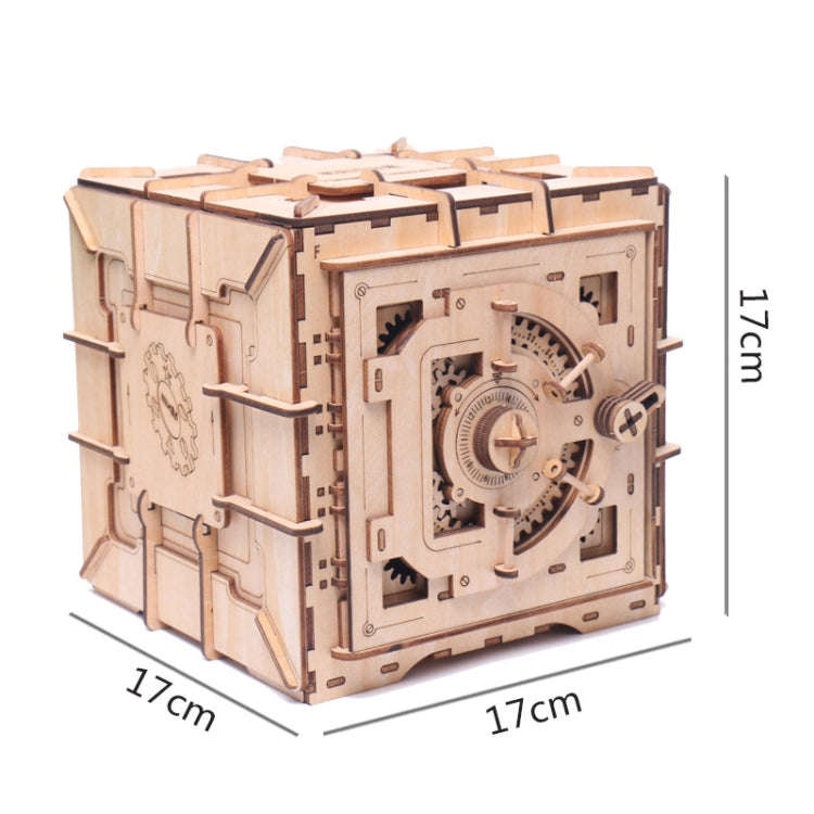 Wooden Puzzle Toy 3D Puzzle Assembly Box DIY Gift Desktop Ornaments, Style: Square Password Box