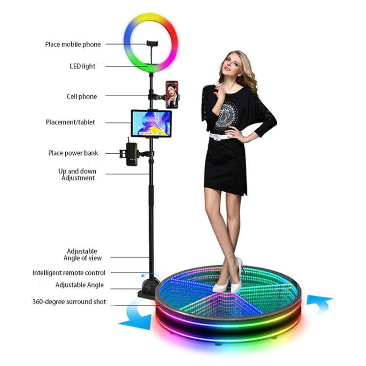 80cm 360 Photo Booth Electric Rotating Small Stage For Parties and Weddings