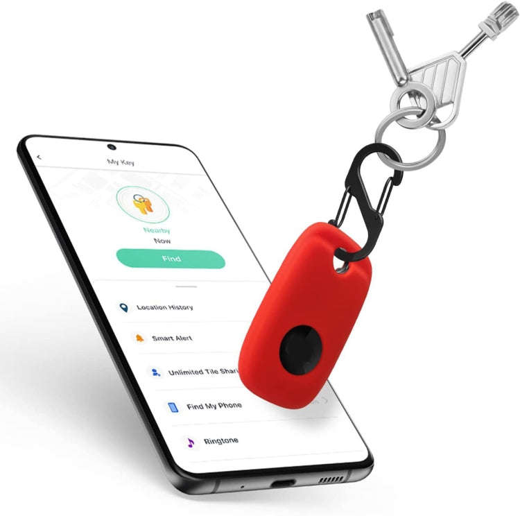 For Tile Mate Pro Tracker Silicone Case One-piece Design Protective Cover(Wine Red)