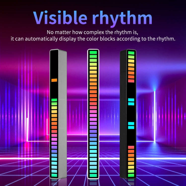 RGB Sound-controlled Rhythmic Response Lights Music Ambient LED Pick-up Lights Plug-in(16 Lights ...