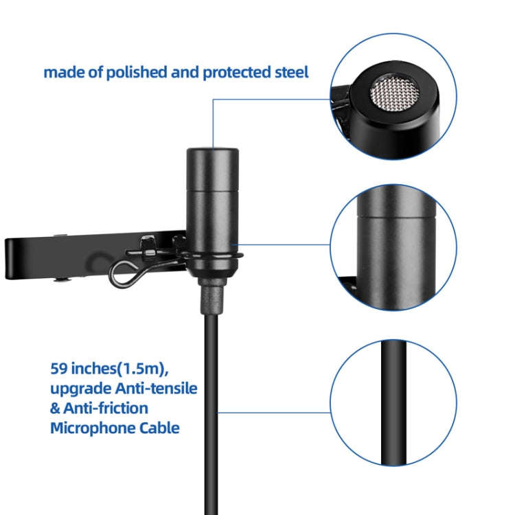 Q6 1 Drag 2 Wireless Lavalier With Stand USB Computer Recording Microphone Live Phone SLR Lavalie...