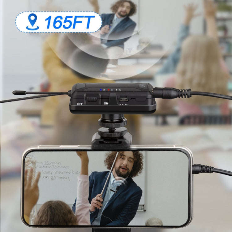 Q6 1 Drag 2 Wireless Lavalier With Stand USB Computer Recording Microphone Live Phone SLR Lavalie...