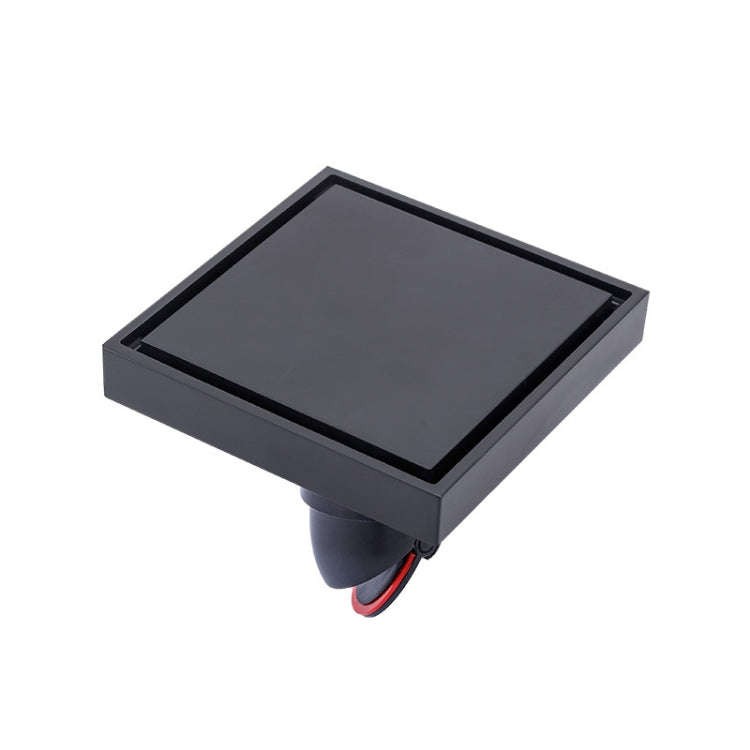 Bathroom Large Displacement Anti-odor Floor Drain, Style: K8015 Black Bronze+Black Straight Row