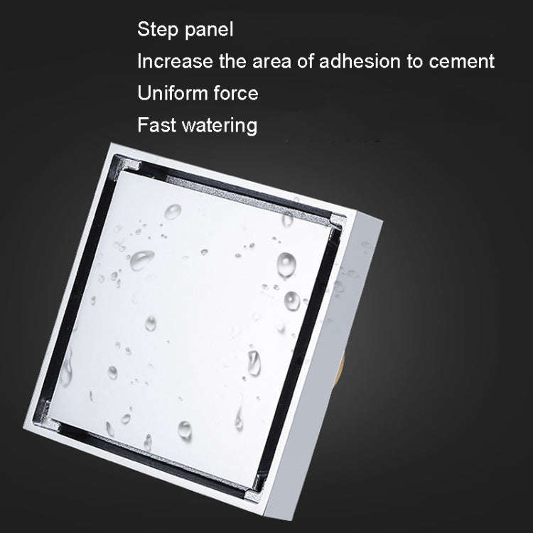 Bathroom Large Displacement Anti-odor Floor Drain, Style: K8015 Black Bronze+Black Straight Row