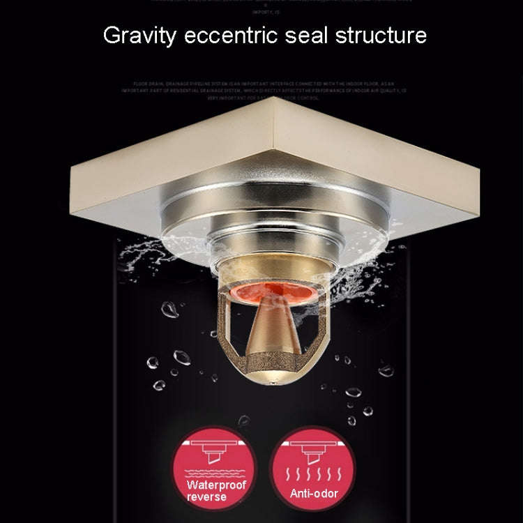 Bathroom Large Displacement Anti-odor Floor Drain, Style: K8016 Gray+Black Straight Row