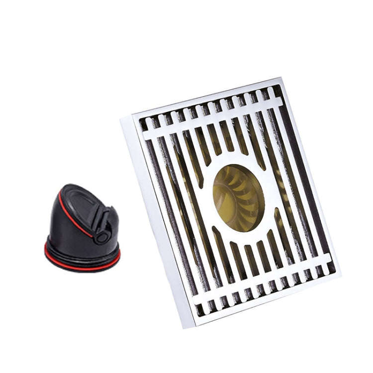 Full Copper Odor Proof Floor Drain, Style: K7004 Chrome Plated Dual Use+Straight Row