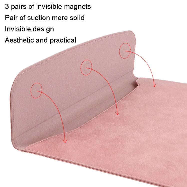 A20 Laptop Bag Magnetic Suction Slim Tablet Case Inner Bag, Size: 11/12 inch(Pink)
