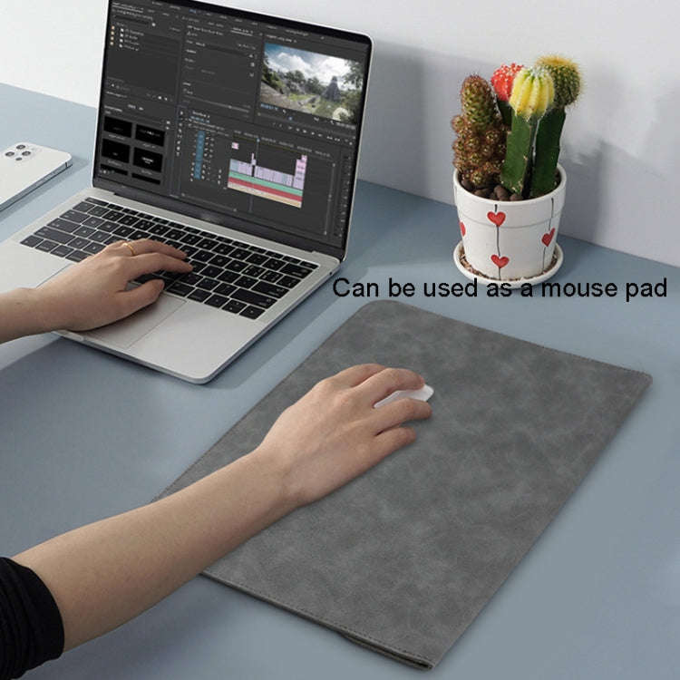 A20 Laptop Bag Magnetic Suction Slim Tablet Case Inner Bag, Size: 13.3/14 inch(Gray)