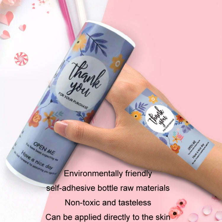 Floral Thank You Label Sticker Handicraft Decoration Small Gift Sticker(K-158)