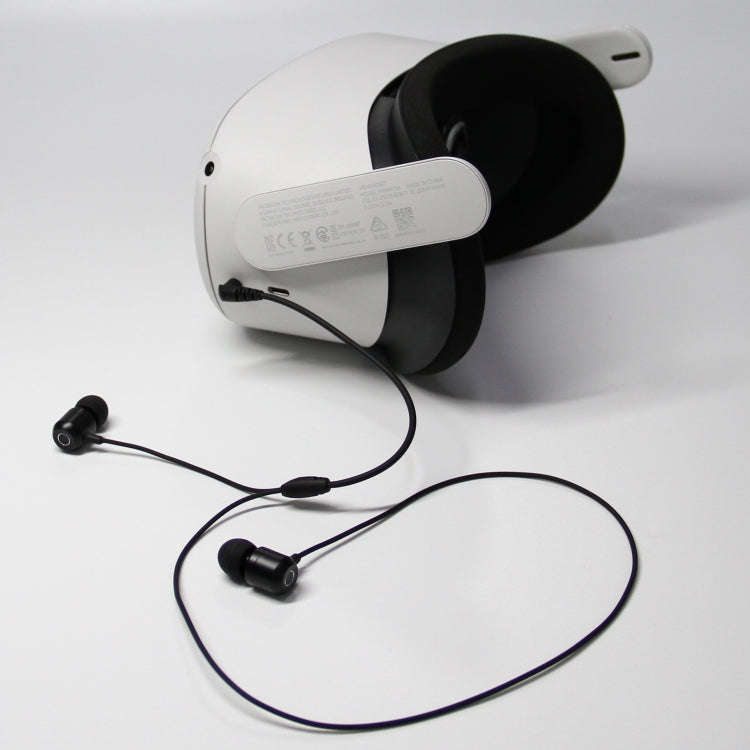 For Quest 2 VR Glasses Ear-in Headset 3.5 Elbow Aluminum Earphones(White)
