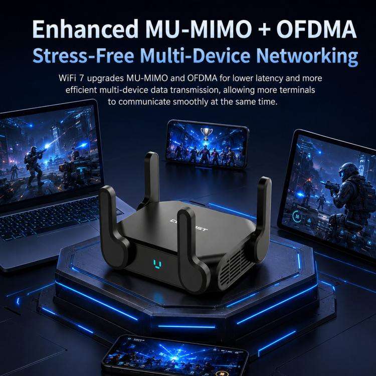 COMFAST CF-WR672BE Wi-Fi 7 BE3600 Wireless Router Dual 2.5G WAN/LAN Ports AU Plug
