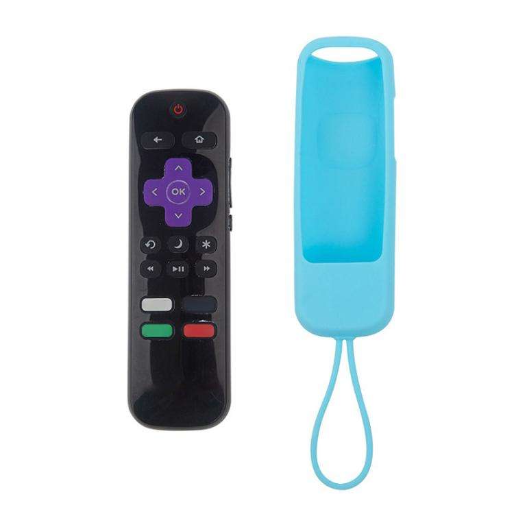 For TCL Roku 3600R/3900/Voice RCAL7R 2pcs Remote Control Silicone Case(Blue)
