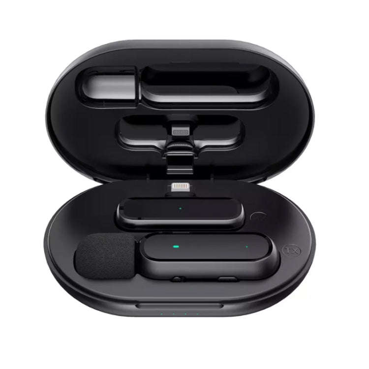 K61 One To  One Wireless Lavalier Microphone With Charging Box Noise Reduction Video Record Mic,S...