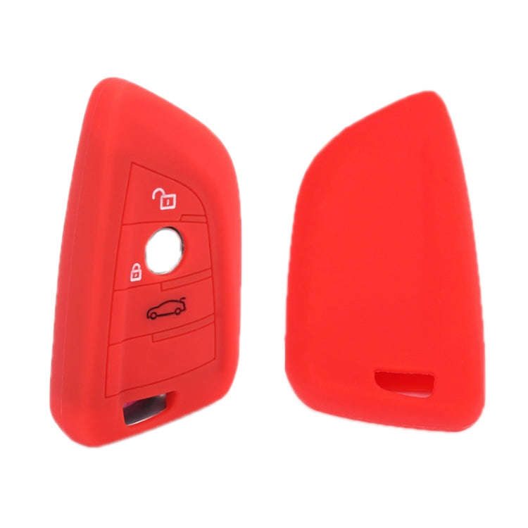 For BMW 1 Series X4/X2/XM5 2pcs Soft Silicone Remote Key Cover(Sea Blue)