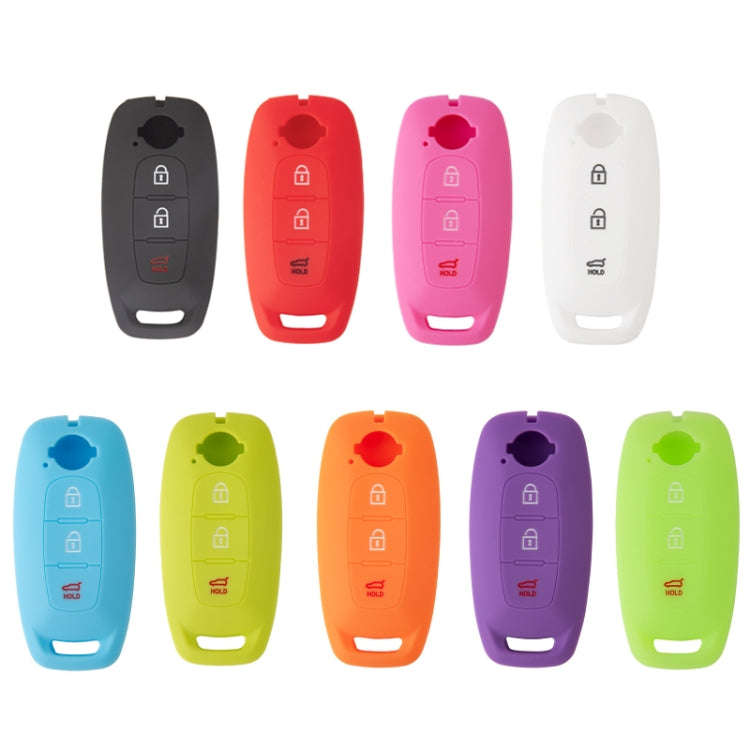 For 2023 Nissan Altima 2pcs Three-Button Key Silicone Protective Case(Luminous Green)