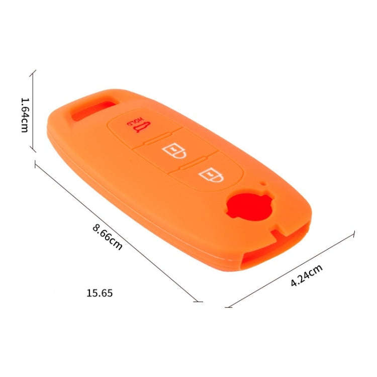 For 2023 Nissan Altima 2pcs Three-Button Key Silicone Protective Case(Luminous Green)