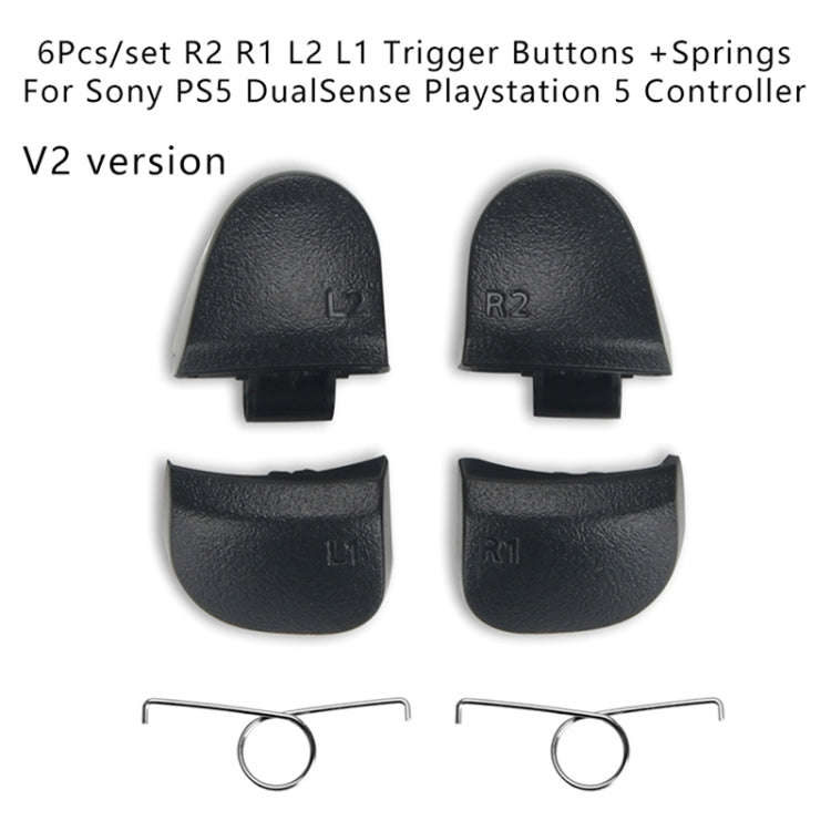 For PS5 Controller New V2 Version 2sets R2 L2 L1 L2 Buttons Spring DualSense Gamepad Button Set