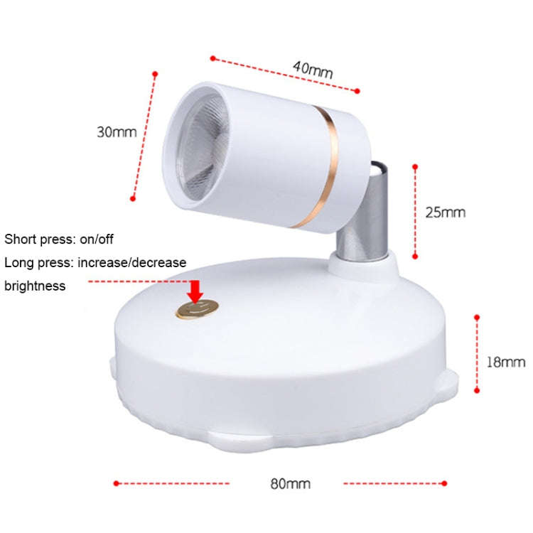 TL005 Battery Type Cabinet Background Wall LED Anti-glare Spotlights Gallery Decorative Lights wi...