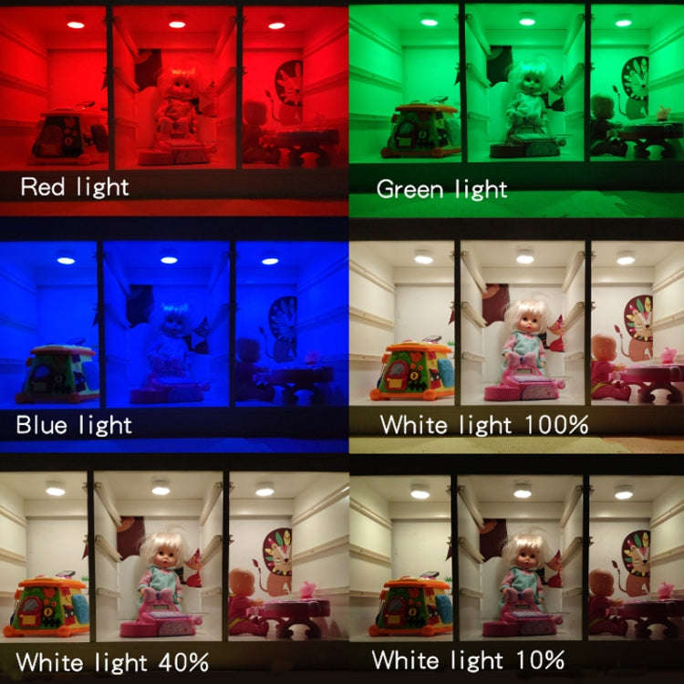 Ambience Pat Light Bedside Eye Protection Night Light, Color: RGBW Color Light Charging(6pcs With...