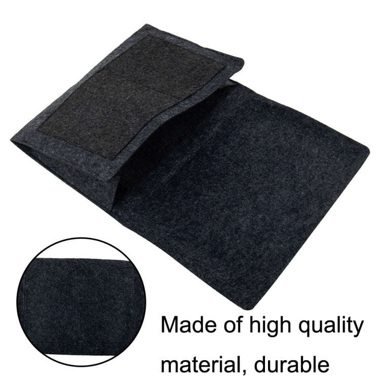 B05006 Felt Storage Bag Bedside Hanging Bag Sofa Bed Side Debris Storage Bag(Deep Gray)