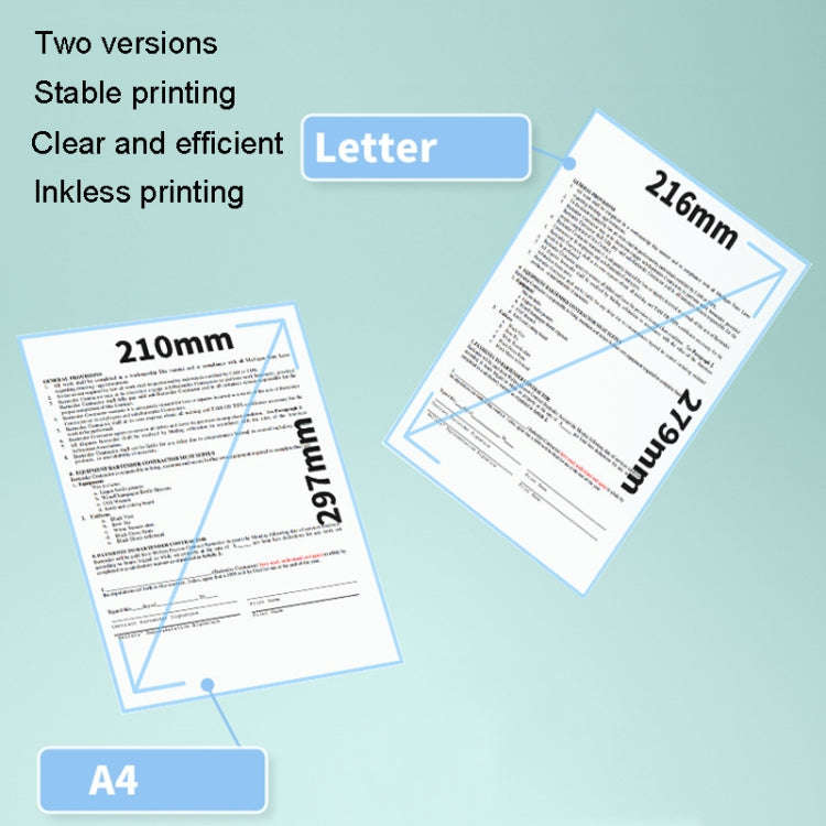 M08F Bluetooth Wireless Handheld Portable Thermal Printer(Black Letter Version)