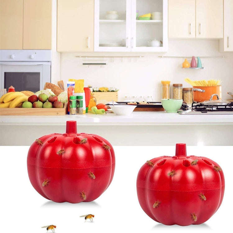 SK116 2pcs Small Pumpkin Fruit Fly Traps Fruit Flying Worm Catcher(Red)