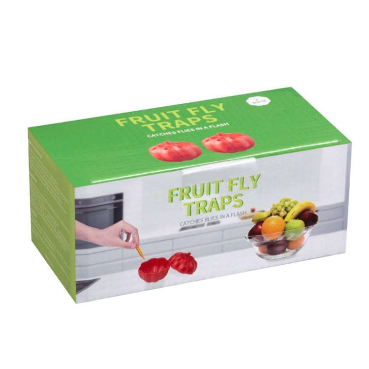 SK116 2pcs Small Pumpkin Fruit Fly Traps Fruit Flying Worm Catcher(Red)