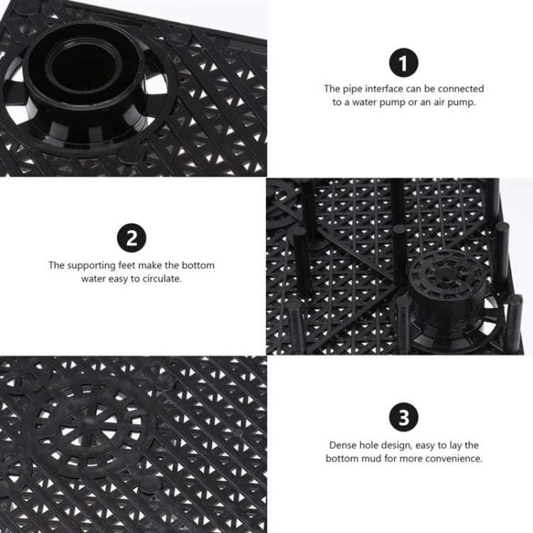 8pcs Fish Tank Bottom Filter Board Sand Mat(Black Socket)