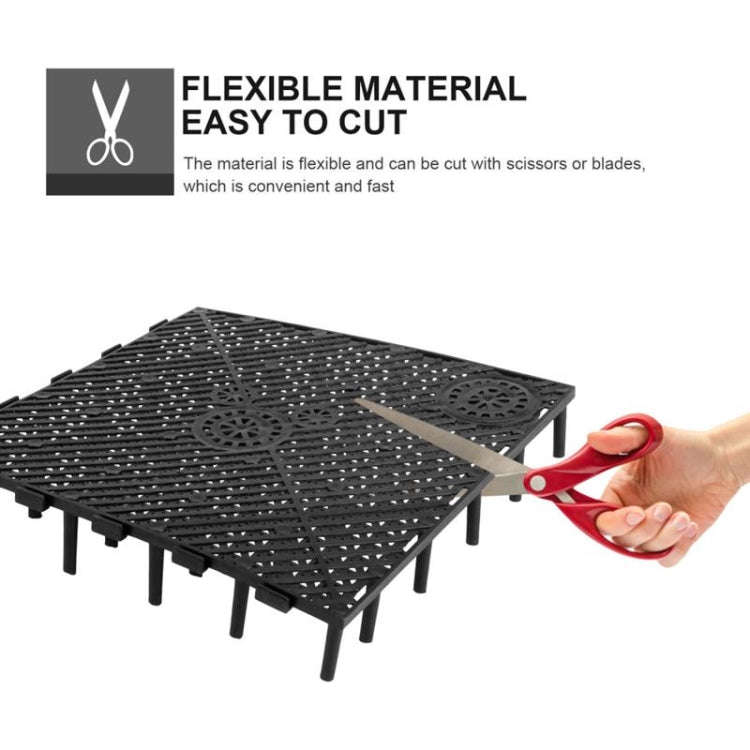 8pcs Fish Tank Bottom Filter Board Sand Mat(Black Socket)