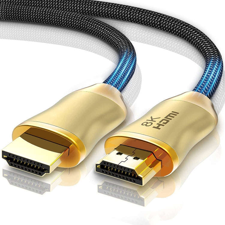 HD803 2m HDMI 2.1 Version 8K 60Hz For PS4 Cable Projector Notebook Set-Top Box Cable(Gold)