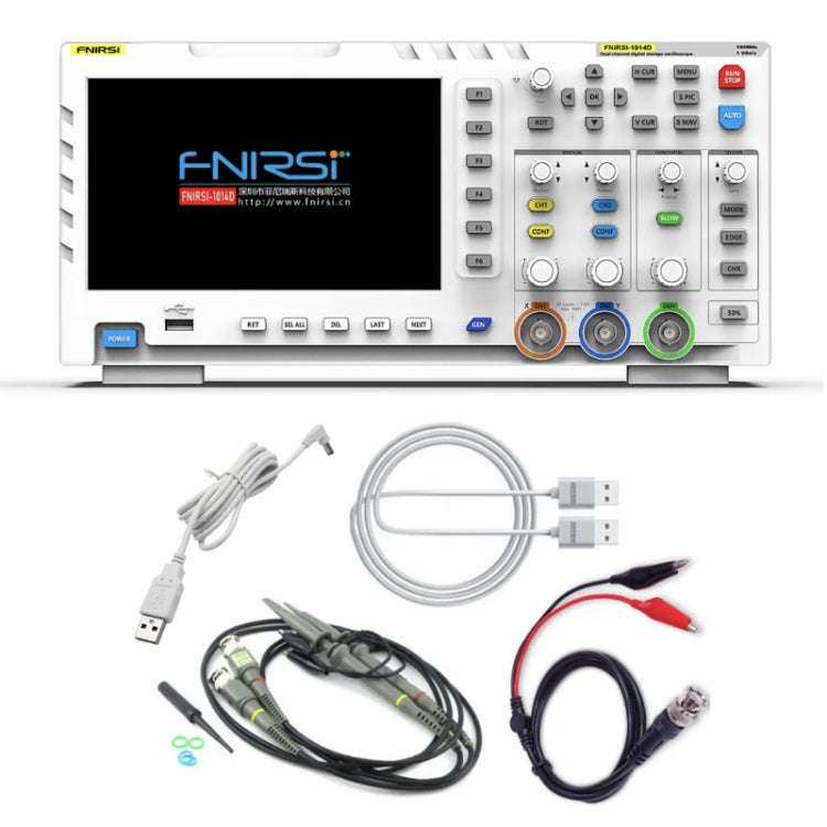 FNIRSI 1014D 2 in 1 Dual-channel 100M Bandwidth Digital Oscilloscope 1GS Sampling Signal Generato...