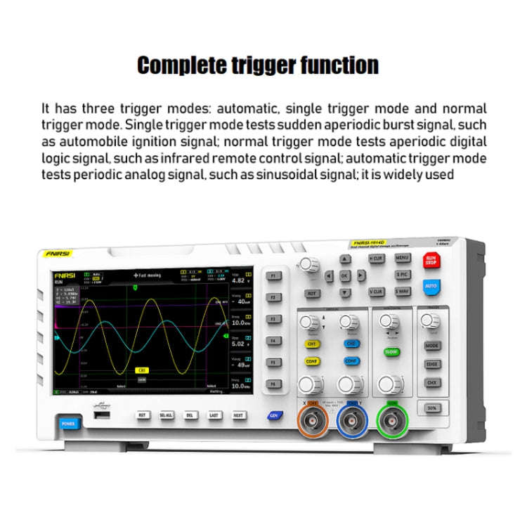 FNIRSI 1014D +P4100 Probe 2 in 1 Dual-channel 100M Bandwidth Digital Oscilloscope 1GS Sampling Si...