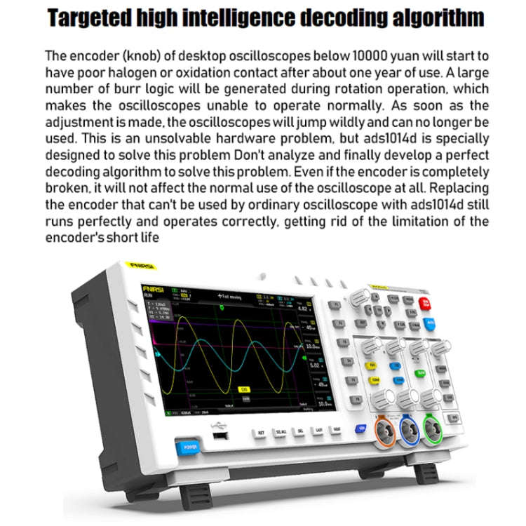 FNIRSI 1014D +P4100 Probe 2 in 1 Dual-channel 100M Bandwidth Digital Oscilloscope 1GS Sampling Si...
