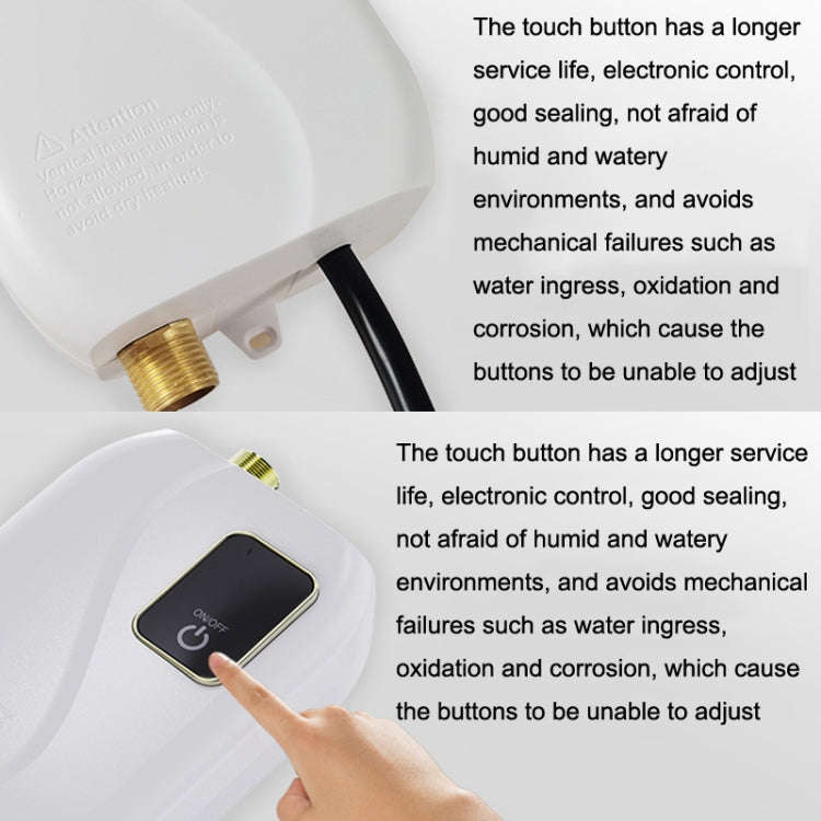 Instant Water Heater Mini Kitchen Quick Heater Household Hand Washing Water Heater EU  Plug(Brick...
