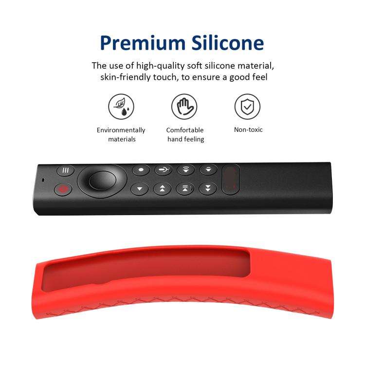 For NVIDIA Shield TV Pro 4K HDR Remote Control Silicone Case With Lanyard(Black)
