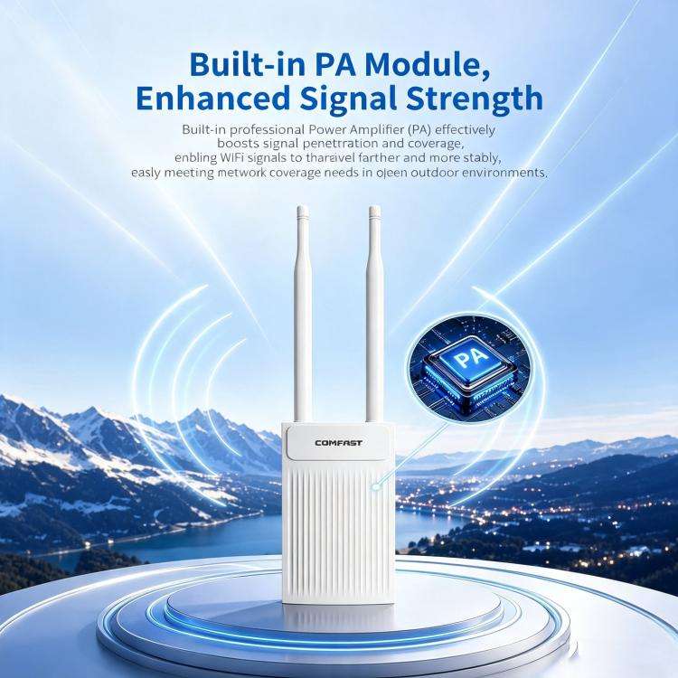 COMFAST CF-EW61 Outdoor Wireless AP 300Mbps 2.4GHz WiFi Access Point With Dual 5dBi External Ante...