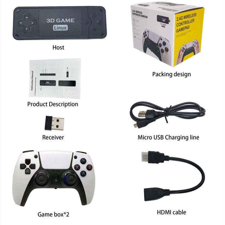 U9 PRO HDMI HD 2.4G Wireless PSP TV Double Game Console 64G 10000+ Games