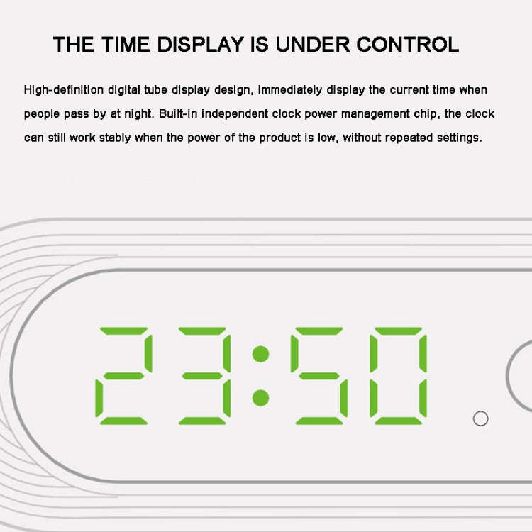 D05  Smart  Induction Magnetic Night Light with Time Display,Spec: Knob Dimming