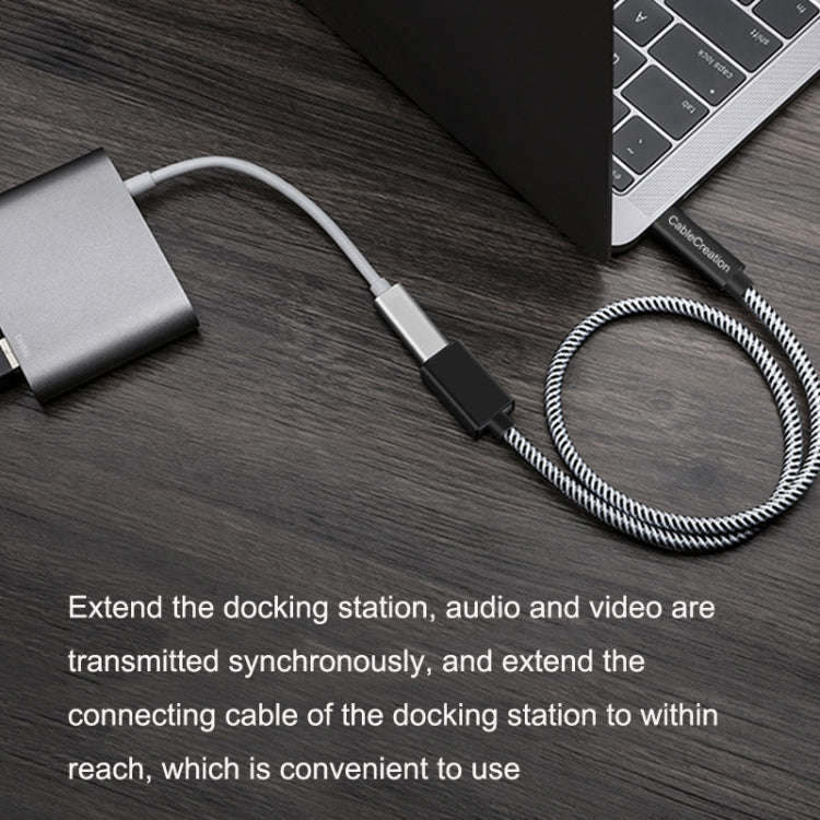 CC0316 0.5m Type-C / USB-C Male to Female Extension Cable Computer Phone Charging Cable(Black)