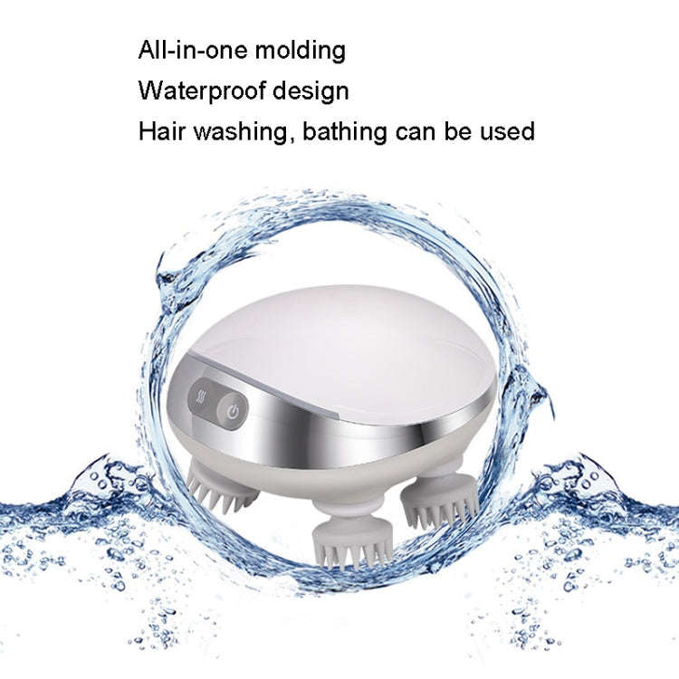K111 Hot Compress Red Light Head Massager Electric Kneading Vibration Waterproof Head Instrument,...