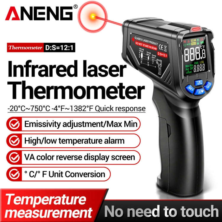 ANENG TH06 Oil Temperature High Precision Thermometer Laser Baking Infrared Water Thermometer(Ora...