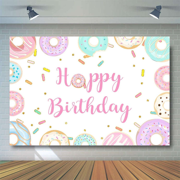 210x180cm Donut Cartoon Children Birthday Background Cloth