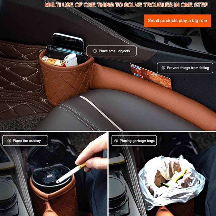 Car Seat Gap Leak-Proof Plugs Debris Storage Bag, Color: Dark Brown Principal Driver