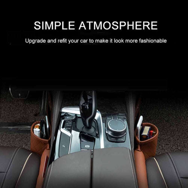 Car Seat Gap Leak-Proof Plugs Debris Storage Bag, Color: Dark Brown Principal Driver
