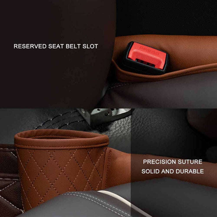 Car Seat Gap Leak-Proof Plugs Debris Storage Bag, Color: Dark Brown Principal Driver