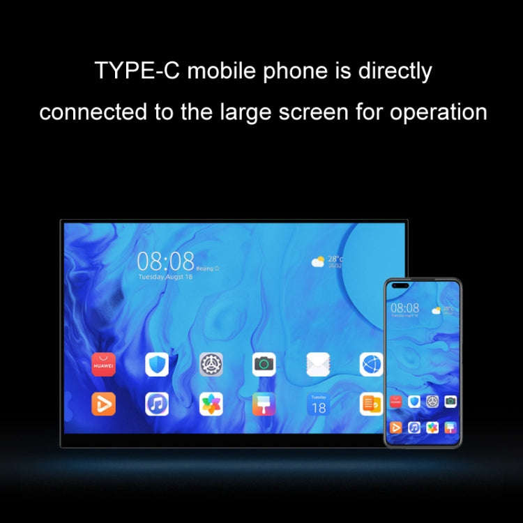 13.3 inch Touch Version 4K Portable External Extended Screen Display For Switch/PS5/Mobile Phone/...