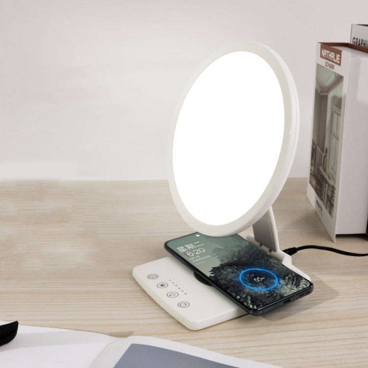 Wireless Charger SAD Therapy Light Intelligent Timing Emotional Physiotherapy Light(US Plug)