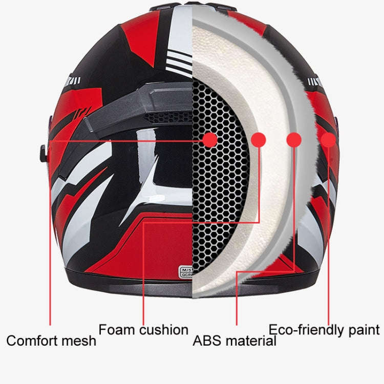 GXT Electric Vehicle Four Seasons Sun Protection & Windshield Double Lens Helmet, Size: XL(Light ...